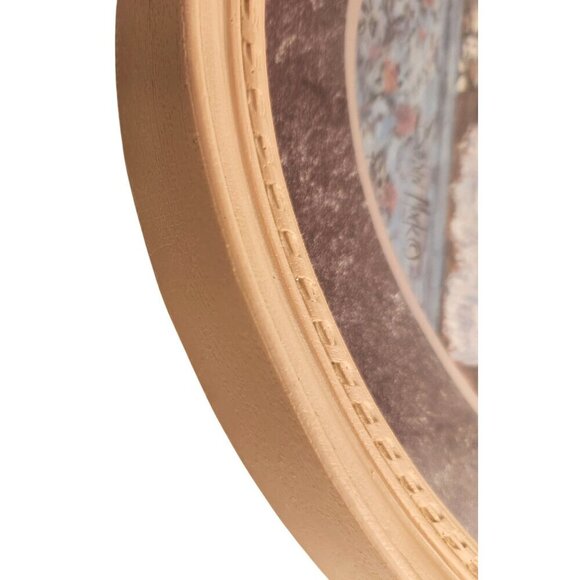 Lady in the Window by Georgia artist Barbara Mock 1981 Vintage Victorian Oval Wa - Picture 7 of 13